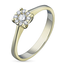 Кольцо из желтого золота c бриллиантами