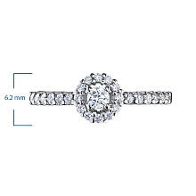 Кольцо из белого золота c бриллиантами