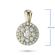 Подвеска из желтого золота с бриллиантами