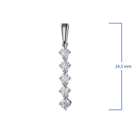 Классическая подвеска из серебра