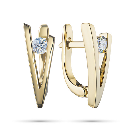 Серьги из желтого золота