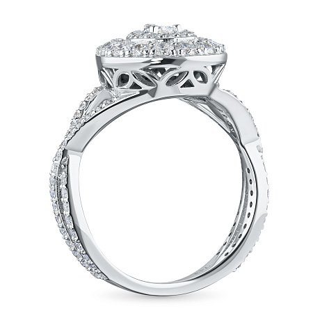 Кольцо из белого золота с бриллиантами