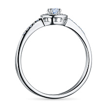 Кольцо из серебра c бриллиантами