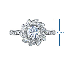 Кольцо из белого золота c бриллиантами