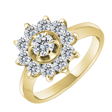 Кольцо из желтого золота