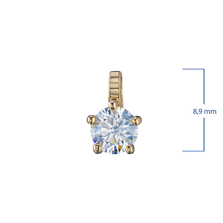Классическая подвеска из желтого золота