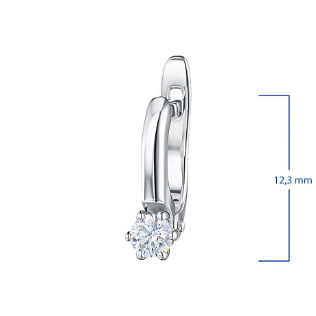 Серьги из белого золота с бриллиантами