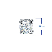 Классическая подвеска из серебра с бриллиантом