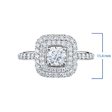 Кольцо из белого золота c бриллиантами