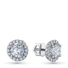 Пусеты из белого золота