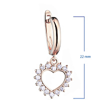 Серьги из красного золота с бриллиантами