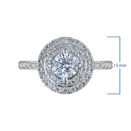 Кольцо из белого золота