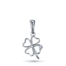 Подвеска из серебра с бриллиантом