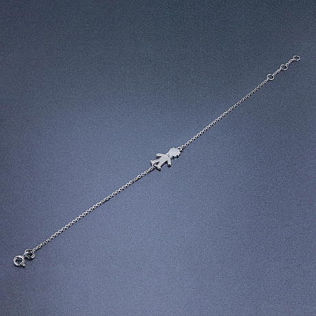 Браслет из комбинированного золота с бриллиантом