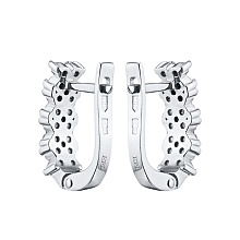 Серьги из белого золота c бриллиантами