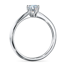 Помолвочное кольцо из серебра с бриллиантом