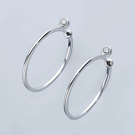 Серьги из белого золота