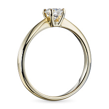 Помолвочное кольцо из желтого золота с бриллиантом