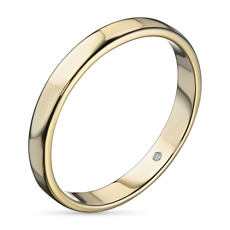 Обручальное кольцо из желтого золота