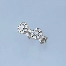 Пусеты из белого золота c бриллиантами