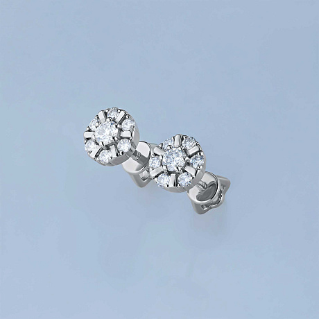 Пусеты из белого золота