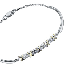 Браслет из комбинированного золота c бриллиантами