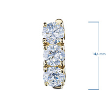 Серьги из желтого золота c бриллиантами