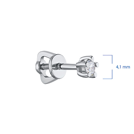 Пусеты из белого золота