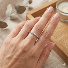 Кольцо из белого золота c бриллиантами