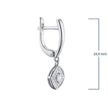 Серьги из белого золота с бриллиантами