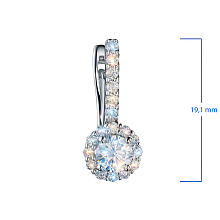 Серьги из белого золота c бриллиантами