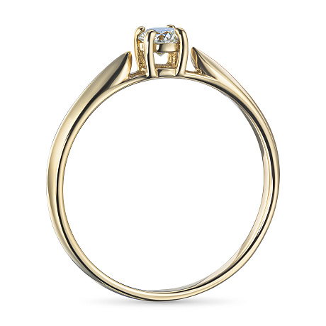 Помолвочное кольцо из желтого золота с бриллиантом