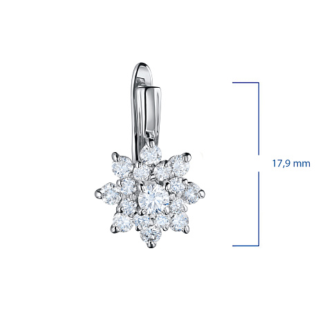 Серьги из белого золота