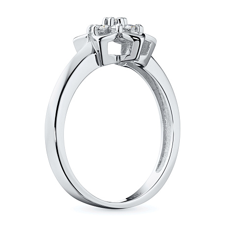 Кольцо из белого золота с бриллиантами