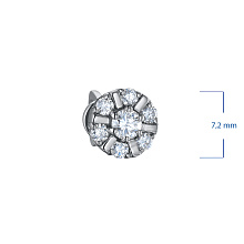 Пусеты из белого золота c бриллиантами