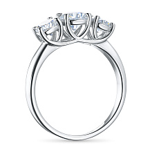 Классическое кольцо из комбинированного золота c бриллиантами