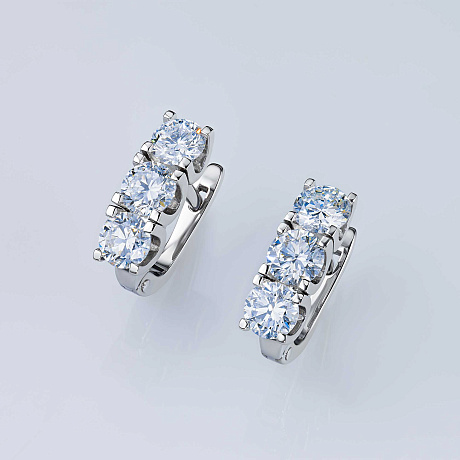 Серьги из белого золота