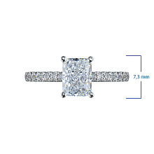 Кольцо из белого золота c бриллиантами