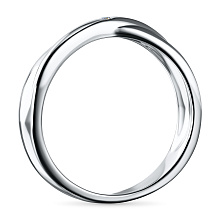 Обручальное кольцо из серебра с бриллиантом