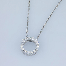 Подвеска из белого золота c бриллиантами