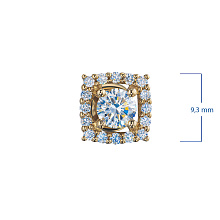 Пусеты из желтого золота c бриллиантами