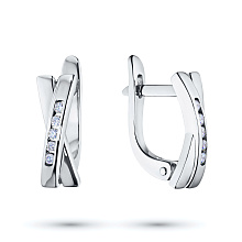 Серьги из белого золота с бриллиантами