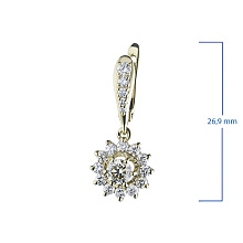 Серьги из желтого золота c бриллиантами