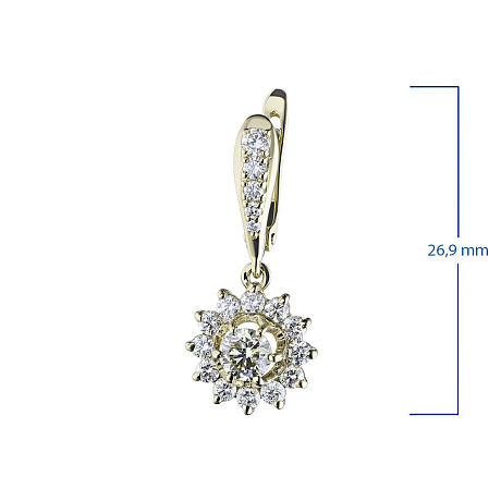 Серьги из желтого золота