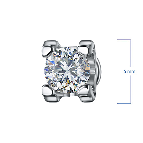 Пусеты из белого золота с бриллиантами