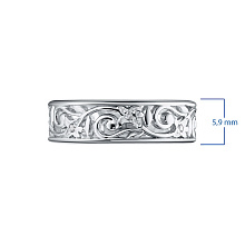 Классическое кольцо из серебра с бриллиантами