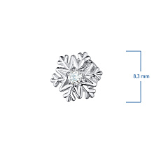 Пусеты из серебра с бриллиантами