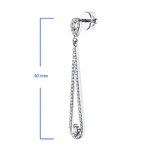 Пусеты из белого золота c бриллиантами