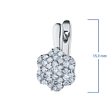Серьги из белого золота c бриллиантами