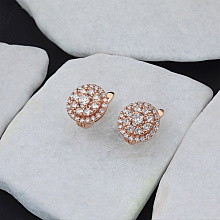 Серьги из красного золота с бриллиантами